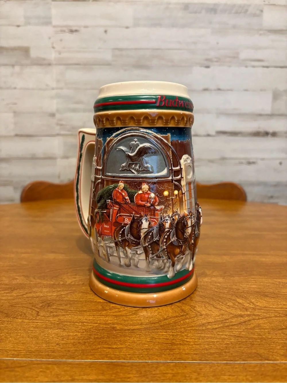 Vintage BUDWEISER HOLIDAY STEIN 1997. Home for the Holidays. Collectible